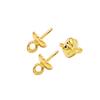 Clavo de Oro Real de 18K Chapado en Cobre Pétalo Dorado Ojo de Cordero con Tapa de Torque Colgante Cabeza de Tapa Joyería Artesanal DIY Accesorios