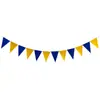 Bandeira de arranjo de aniversário padrão de onda bronzeadora padrão de onda Bandeira de arranjo de aniversário Bandeira de fundo de decoração de festa Adereços de fundo Bandeira triangular