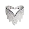 Anillo de Dedo con Alas de Ángel Creativas Personalizado Moderno Abierto Ajustable Anillo de Viento Neutro Anillo de Ala