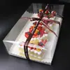 Caja de Pastel de Cumpleaños Digital Famosa en Internet Mascota Completamente Transparente Caja de Empaque para Hornear Engrosada a Prueba de Polvo Al por Mayor en Stock