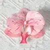 Cabezas de flores artificiales de orquídea mariposa, materiales para flores de pared, materiales para pasadores y accesorios para el cabello hechos a mano para DIY, piezas de flores y accesorios de pétalos para decoración de bodas