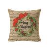 Capa de Almofada Criativa de Natal Estampada Vintage Transfronteiriça, Capa de Almofada Decorativa para Sofá de Casa, Suporta Design Personalizado