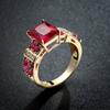 Weiya joyería de deseo transfronteriza moda variedad de color circonita cuadrada incrustada fábrica directa anillo para hombre