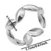 Anel de Aço Inoxidável 304 Aço Titânio Anel de Linha Geométrica Feminino Masculino Estilo Frio Nicho Simples Aberto Ajustável