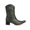Nuevas botas de tobillo con cremallera de talla grande 40-50 de comercio exterior suministro Botas Martin con punta repujada vintage tacón medio grueso