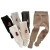Leggings das meninas outono e inverno forrado de lã engrossado coreano desenhos animados meia-calça infantil bebê bebê meia-calça quente