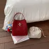 Bolso de Mano Pequeño Estilo Coreano 2026 Nuevo de Primavera para Mujer Bolso de Moda Simple Cruzado al Hombro Bajo el Brazo Bolso Cubo