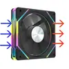 Ventilador de chasis de fábrica original pequeño eléctrico de prisma 5V síncrono divino marco negro control de temperatura ventilador ARGB radiador de computadora