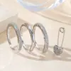 Anillo Abierto de Lujo Ligero en Tres Colores, Anillos para Pareja, Ajustable, Incrustado con Diamantes, Anillos de Moda y Personalizados para Hombres y Mujeres