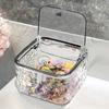Caja de Almacenamiento para Accesorios del Cabello Tesoro de Mujer Pinza para el Cabello Flor para el Cabello Tocado Diadema Infantil Banda Elástica para el Cabello Cuerda para el Cabello Goma de Estilizar Cubo Transparente para Joyería