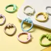 Fecho de Mola de Morango Colorido DIY, Fecho para Pendurar Contas, Peças de Chaveiro de Liga, Pingentes para Bolsa e Fone de Ouvido