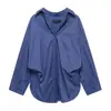 Para Comércio Exterior Transfronteiriço Europeu e Americano Roupas Femininas, Popular no Aliexpress, Camisa de Popeline Solta Versátil Multicor para o Trabalho de Outono