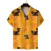 Nueva Camisa de Manga Corta Impresa en 3D para Hombre en Verano Estilo Harajuku Europeo y Americano Playa Holgada Casual Camisa Hawaiana