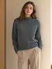 Heying Otoño/Invierno 2026 Camiseta Básica Engrosada de Cachemir Suéter de Lana de Punto de Cuello Medio Alto Suéter de Cachemir para Mujer