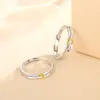 Anillo de Pareja Nuevo Nudo Anillo Abierto Personalizado de Moda Regalo de San Valentín Anillo de Oro de Moda Amor