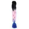 Peluca de trenza africana sucia al por mayor de fábrica para mujer, fibra química tricolor de cuatro colores europea y americana, trenza Big Pine, seda de alta temperatura, degradado de color