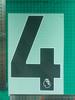 Premier League Negra 24-25 (23cm) Paquete para Adulto Coleccionado A Número de Jersey Estampado de Letras Número Pasta de Transferencia de Calor