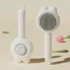 Peine para mascotas, peine para gatos, presionar con un solo toque para eliminar el pelo suelto, peine de agujas, herramienta de aseo para mascotas, peine para pelo suelto de mascotas, peine desenredante