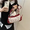 Comercio Exterior Viajero Verano Nuevo Estilo Fresco y Artístico Estampado de Cerezas Estilo Coreano Bolso Silla Bolso Cruzado Simple con Cadena al Hombro