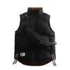 Colete Reversível com Gola Alta Transfronteiriço para Homens, Outono e Inverno, Roupas para Homens Jovens e de Meia-Idade, Colete Casual Quente, Atacado