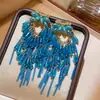 Pendientes de Flor de Perla con Circonita Incrustada de Diamantes de Lujo, Pendientes de Moda de Lujo Ligero y Gama Alta, Pendientes de Estilo Europeo y Americano con un Diseño de Nicho