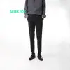Pantalones Casuales Transpirables Nuevos para Hombre 2025, Pantalones Ajustados con Forro de Felpa para Invierno, Estilo Coreano, Tendencia de Negocios