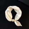 2026 Nuevo Collar Delgado de Perlas para Primavera y Verano con Cierre Magnético, Bufanda Perezosa para Mujer, Bufanda con Colgante para el Cuello, Bufanda Cadena para Clavícula
