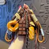 Serie Miu Creativa Cuerda de Mano para Pan de Agua Alcalina Llavero Colgante Lindo Colgante para Llavero de Bolsos de Pareja Pequeño Regalo