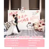 ¡Guau, Línea de Arte Personalizada Cachorro Compromiso y Boda Decoración Tablero Kt Fondo Pared Área de Fotos Tema, Simple y Fácil de Instalar