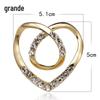 Fivela de lenço de seda fivela de lenço quadrado pequeno broche de cristal de pérola anel único feminino cruz tudo combina moda criativo novo