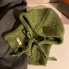 Gorro Pasamontañas Coreano para Mujer Otoño e Invierno 2026 Gorro Cálido con Calentador de Cuello Integrado y Protección para los Oídos Gorro de Lana Tejido