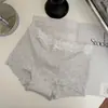 Calzoncillos tipo bóxer de algodón para mujer con entrepierna extendida, antibacterianos de grado médico, talla extra, con encaje, sin costuras, dos en uno