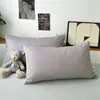 Fronha de algodão puro hipoalergênica Classe A para dormir sem roupa, alta contagem de fios 13372, estilo envelope simples, cor sólida, fronha de algodão puro bicolor