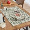 Yimanqiyun Pano de Guardanapo de Natal Estilo Pastoral Francês Estampa de Folha de Bordo Verde Utensílios de Mesa Toalha de Mesa Toalha de Mesa