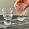 Taza de Vidrio Transparente de Burbujas Diseño Retro, Alto Valor Estético, Copa de Cóctel Soplada a Mano, Vaso de Agua de Gama Alta