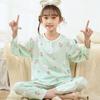 Pijamas de algodón y seda para niños, ropa de verano fina de manga larga para niños y niñas, de lyocell, venta al por mayor