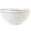Cuenco de Arroz de Porcelana Ósea Jingdezhen, Modelo Nuevo para Uso Doméstico, Vajilla de Hotel, Cuenco con Borde Dorado, Apto para Microondas, Vajilla Duradera de Alta Temperatura