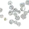 Bisel sin bisel de circonita terminado en bolas de diamante apiladas para decoración de uñas, dulces de roca de huevo de paloma cuadrado grueso brillante decoraciones de uñas