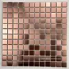 Pacote de Adesivos Decorativos Mosaico de Aço Inoxidável Metal Prata Escovado Superfície Espelhada para Pilares Balcões de Bar Paredes de Fundo de Restaurante