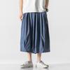 Pantalones de Hombre de Talla Grande para Verano Sueltos Rectos Pierna Ancha Acampanados Unisex Reflectantes Casuales Cintura Escalonada Pantalones Cortos