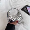 Nuevo Bolso Mini Acrílico de Media Luna 2025 con Cadena Brillante, Estilo Hombro y Bolso de Mano, Bolso de Noche Cruzado de Moda