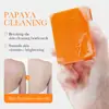 Sabonete Bioaoua Papaia Vitamina C Clareador e Nutritivo Limpeza Corporal Sabonete Artesanal Comércio Exterior Transfronteiriço Atacado