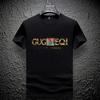 Nueva Moda Masculina Casual Camiseta con Perforaciones Calientes Estación Europea Vestido de Verano Día Algodón Mercerizado Camiseta de Manga Corta Marca de Tendencia talla grande