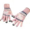 Guantes de invierno para mujer táctiles de cachemir de una sola capa cálidos lindos de ciervo guantes de estudiante fabricantes al por mayor