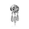 Pulsera Panjia para Mujer de Plata Esterlina con Cuentas Sueltas Cuentas Azules Corazón del Océano Atrapasueños Globo de Aire Caliente Accesorios de Joyería