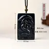 Colgante de Joyería de Zorro de Obsidiana Natural Hanjie Cristal Blanco Zorro de Nueve Colas Amor Año Zodiacal Colgante de Collar para Mujer