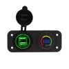 Acendedor de Cigarros Modificado para Carro e Moto Carregador de Carro Duplo USB 4.2A Carregador de Celular Combinação de Voltímetro 12-24V
