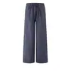 Pantalones largos de cuadros de burbuja retro americano, nuevo estilo de verano, versátiles, adelgazantes, a cuadros, de bloques de color, pantalones de pierna ancha holgados hasta el suelo