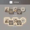Pintura Decorativa para Sala de Estar de Elefante Estilo Wabi-Sabi Pintura Colgante de Pared para Fondo de Sofá de Gama Alta Lámpara de Pared Reloj Creativo Simple Moderno