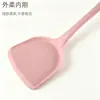 Utensílios de Cozinha de Silicone em Estoque Espátula Antiaderente para Cozinhar e Fritar Ovos, Colher de Sopa Doméstica Resistente a Altas Temperaturas Que Não Danifica Panelas